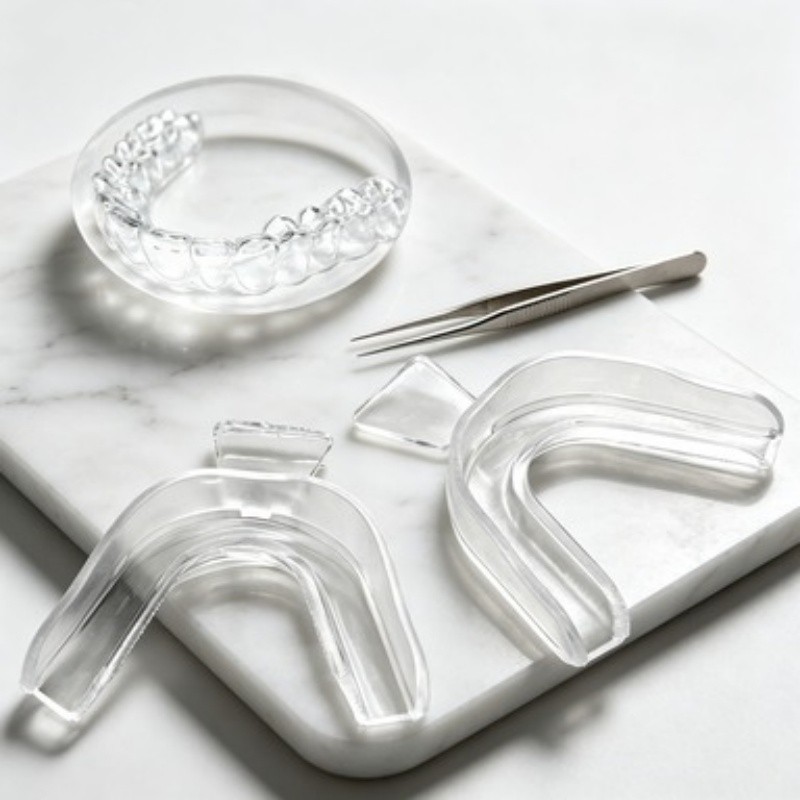 2-Piece Moldable Mouth Guard Set – Night Dental Trays for Grinding and Whitening