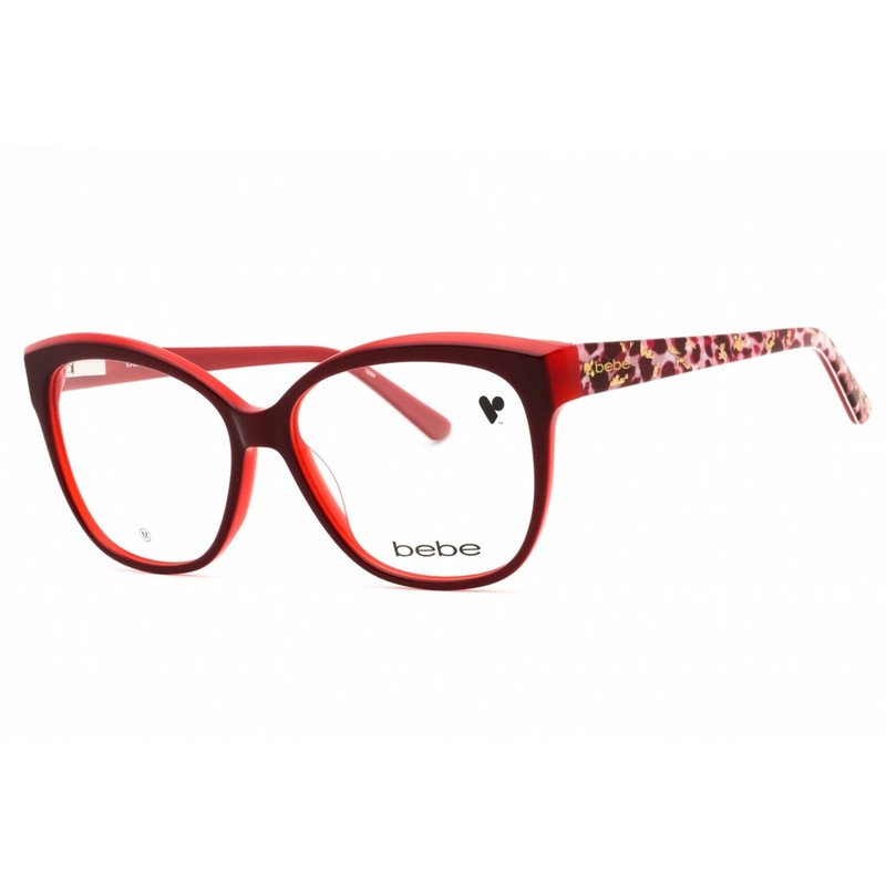 Bebe Women’s Eyeglasses Ruby Cat Eye Full Rim Frame Clear Demo Lens BB5214 603