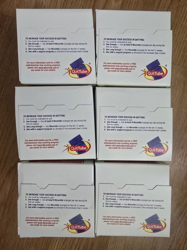 6 Boxes Nicorette Nicotine Lozenge Stop Smoking 2mg Mint (Total 432 Pieces) gallery
