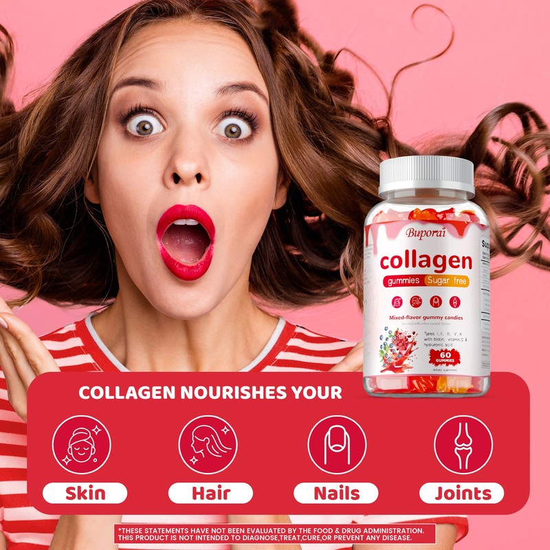 Collagen Gummies - Anti-aging, Skin and Joint Health - Biotin,Hyaluronic Acid gallery