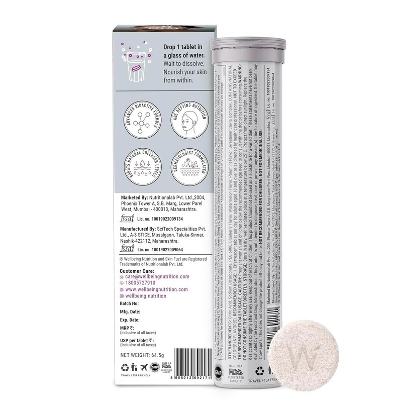 Wellbeing Nutrition Skin Fuel Glutathione Tablets for Glowing Skin 15 + 15 tab gallery