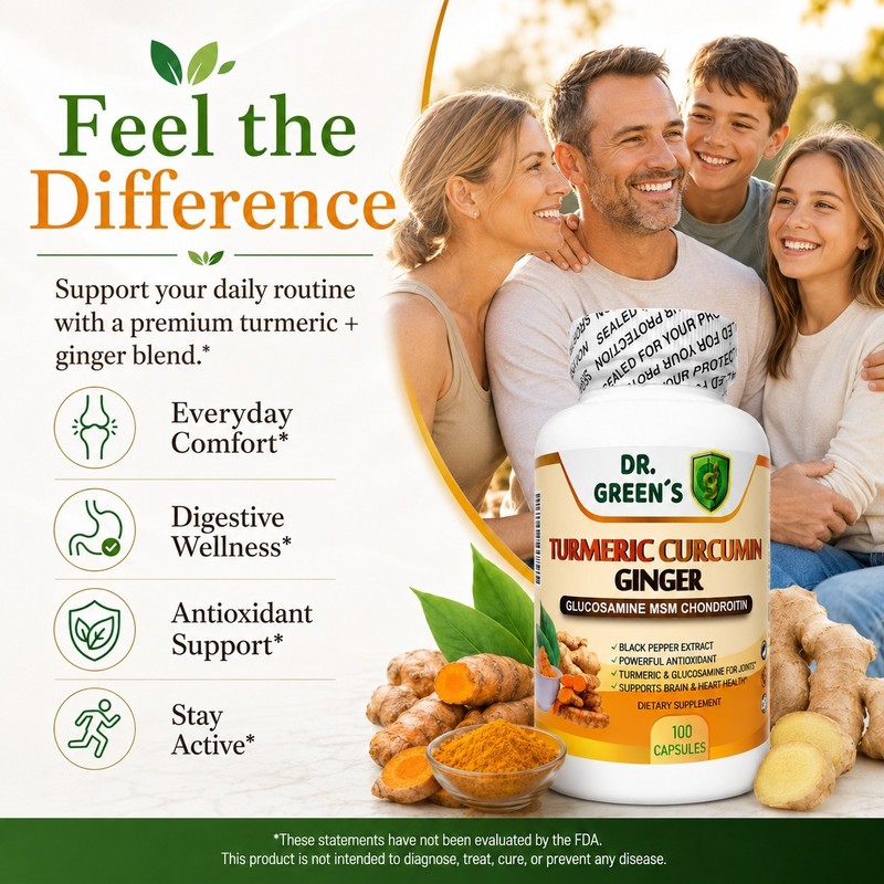 Turmeric Curcumin with Ginger and Bio pepper 2600mg Triple Strength Capsules 200 gallery