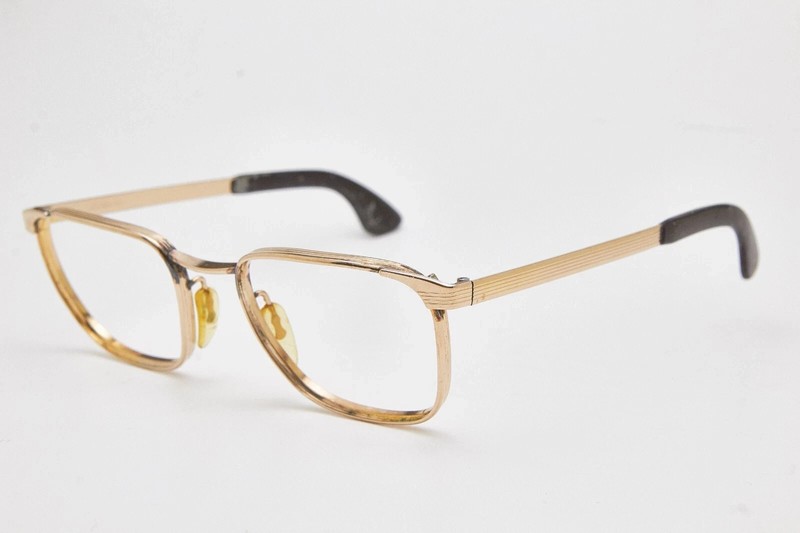 Vintage Gold Filled METALVISTA Rectangular Retro Frame Glasses 1970s gallery