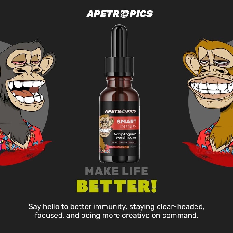 3 Pack of Apetropics Smart Drops - 5-in-One Adaptogenic Mushroom Tincture gallery
