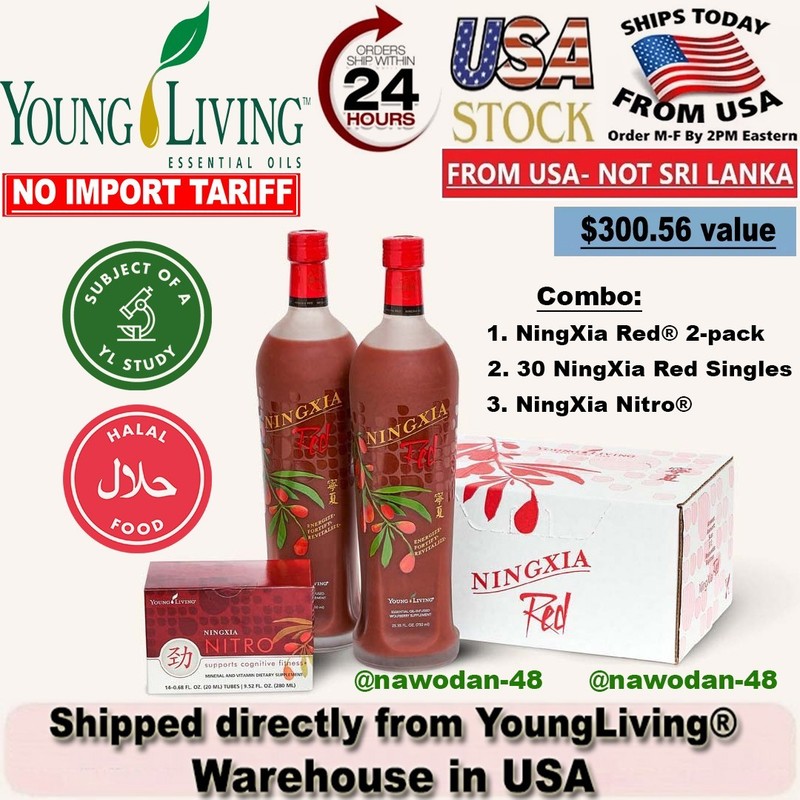 Young Living NingXia Red Starter Bundle Kit – $300 value – New in Box! Exp. 2027