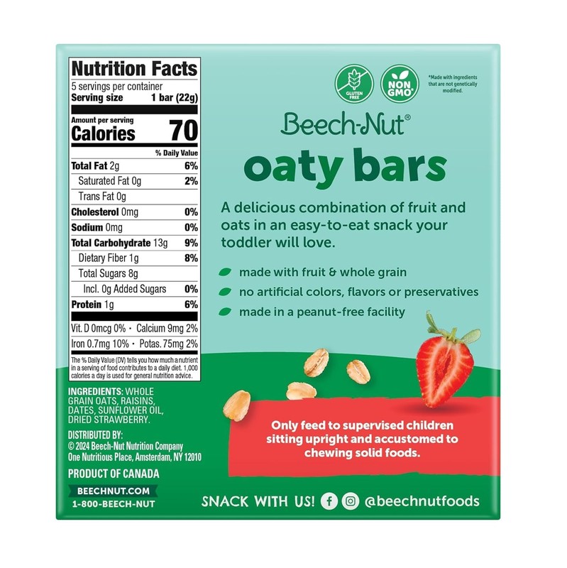 Toddler Snacks Oaty Granola Bars 30 Pack Gluten-Free Fruit Whole Grain gallery