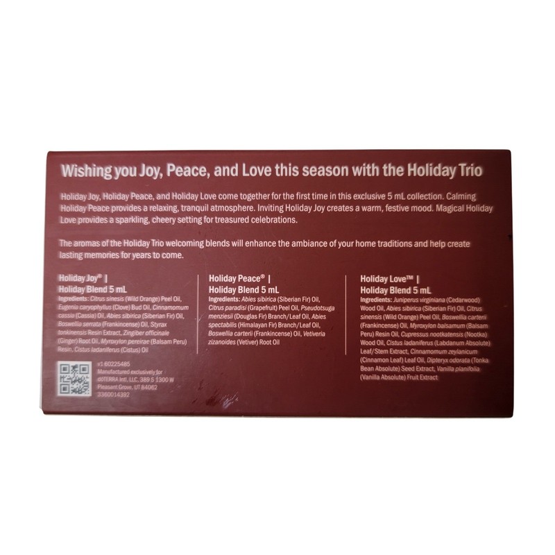 doTERRA Holiday Trio Essential Oil Set 5mL Multi Peace Love Douglas Fir USED gallery