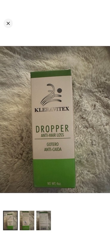 Kleravitex Dropper Hair Loss Prevention Leave-On Lotion Pro-Vitamin E 4 oz
