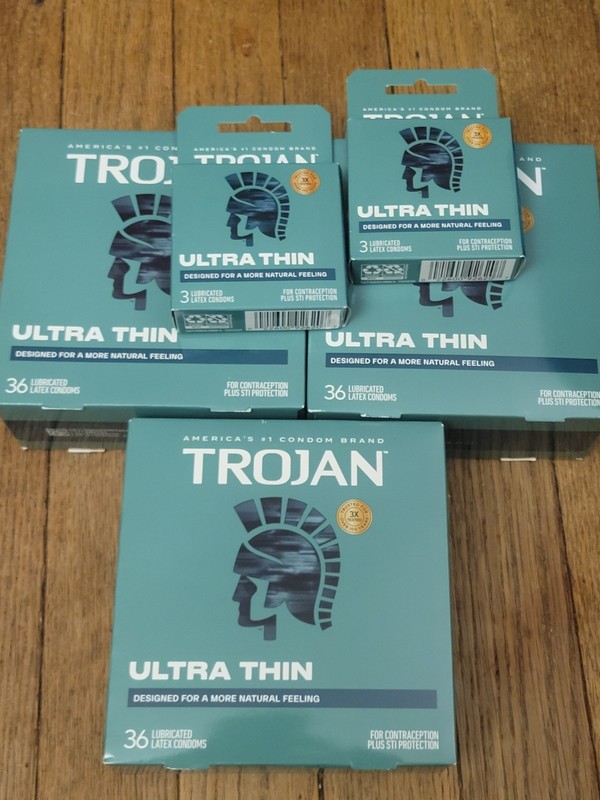3x Trojan Sensitivity Ultra Thin Lubricated latex Condoms 36ct in each exp /5/28