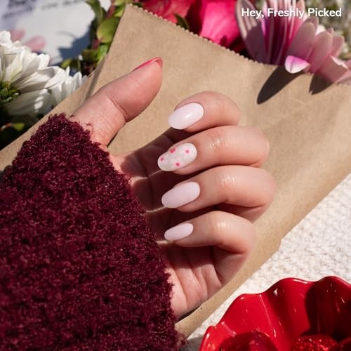 Semi Cured Gel Nail Strips | No LED Lamp Needed | Pink, Valentines | Easy gallery
