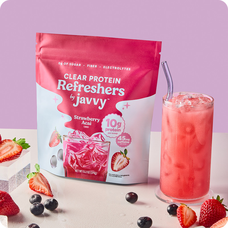 Javvy Clear Protein Refresher Strawberry Açaí & Mango Pineapple 2 Pack 10g Prote gallery