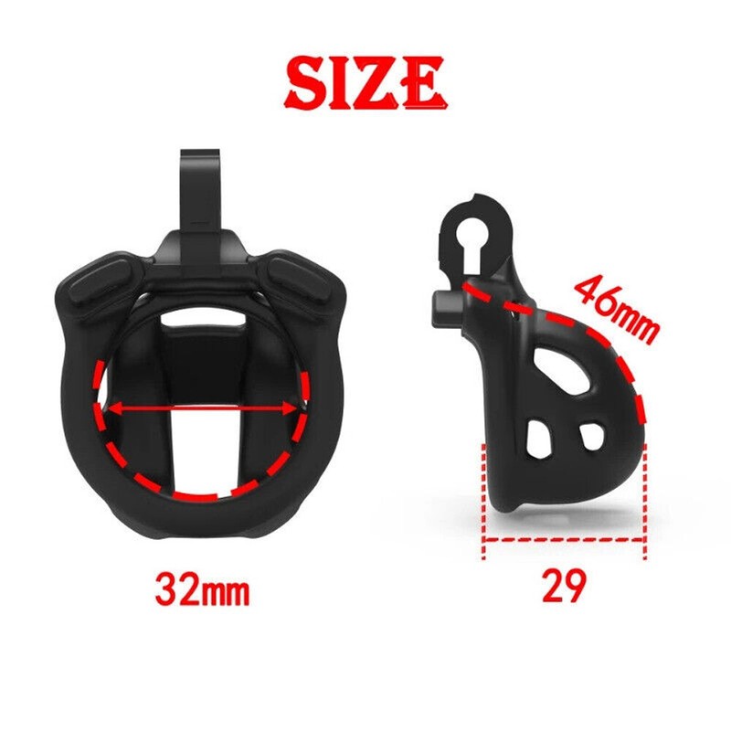Cobra Male Chastity Device Super Mini Cage with 4 Ring Cage Chastity Lock New gallery