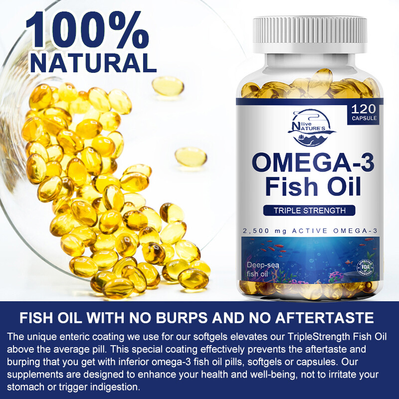 Omega 3 Fish Oil Capsules 3x Strength 3600mg EPA & DHA, Highest Potency Capsules gallery