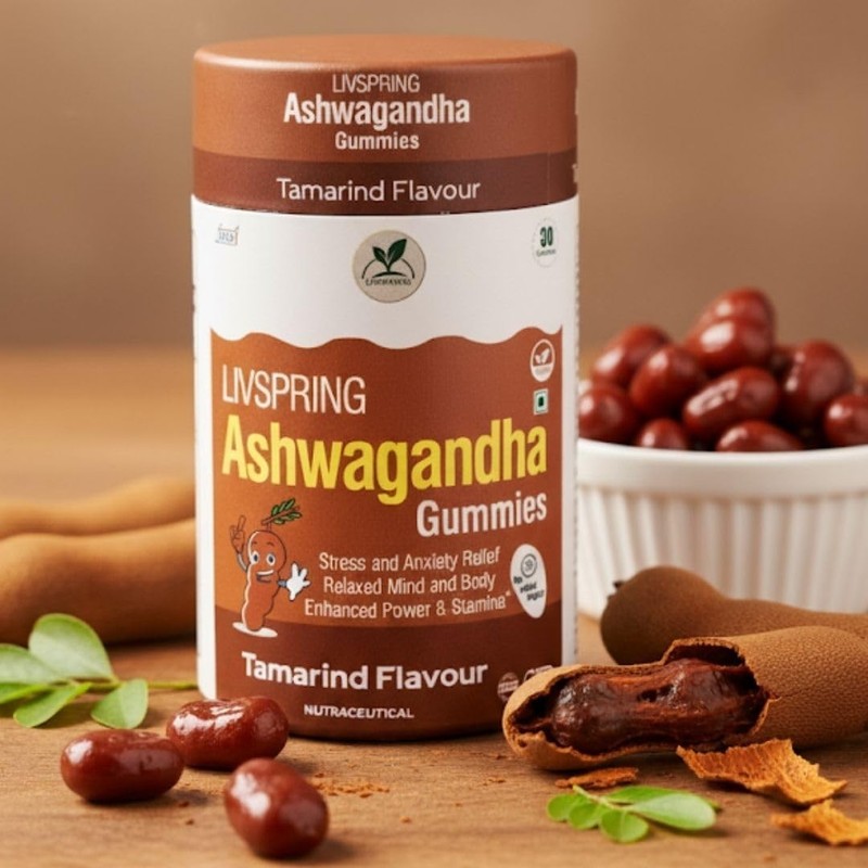 LivS.pring Ashwagandha Gummies 300mg Tamarind 30 Count gallery