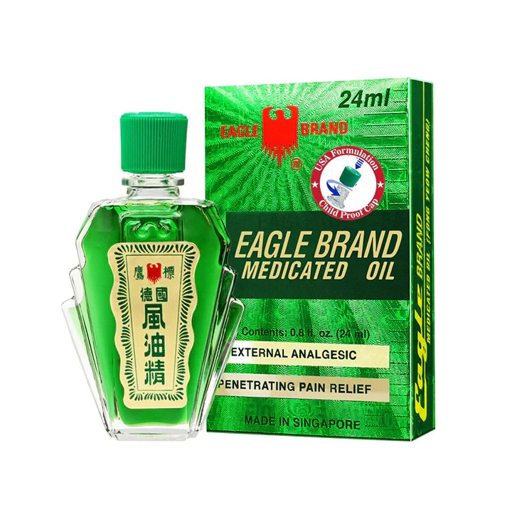 3 x 24ml Eagle Brand Medicated Oil External Analgesic Pain Relief 24ml~06/2028.
