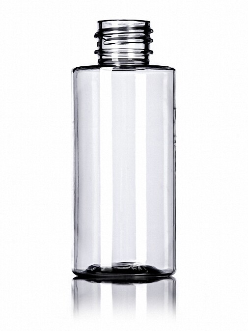 2 oz (60 ml) Clear Plastic Cylinder Round Bottles w/Caps (6-12-25-50 count)