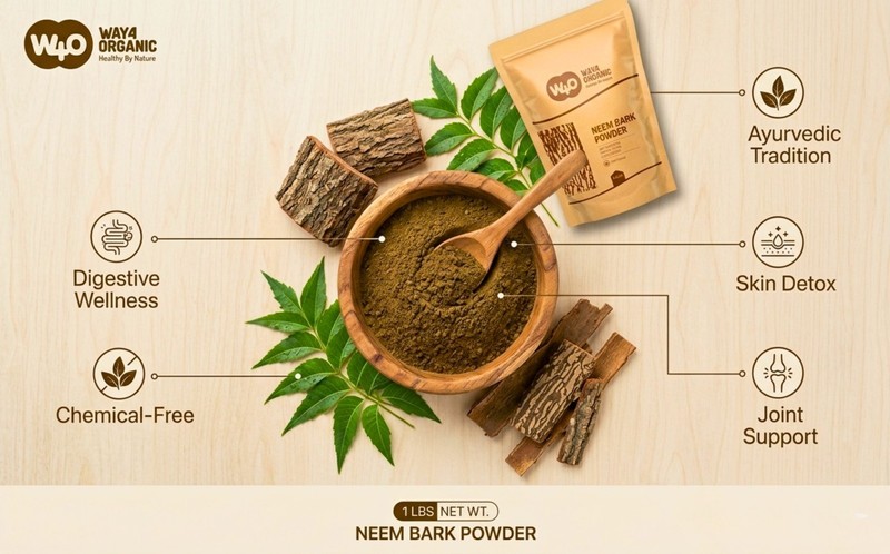 Neem Bark Powder 16 Oz (1 lb) - Dental and Digestion Support - Tooth Powder gallery