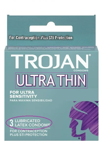 Trojan Condom Ultra Thin for Sensitivity Lubricated Sensitive – NEW RETAIL BOX