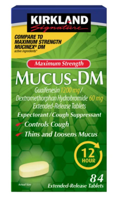 Compare to Mucinex DM Max – Maximum Strength Mucus DM 12 Hour Relief, 84 Tablets