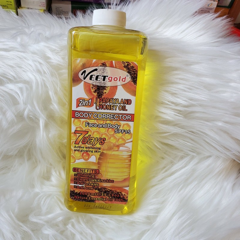 VEETgold 2in 1 PAPAYA AND HONEY OIL BODY CORRECTOR FACE AND BODY SPF15