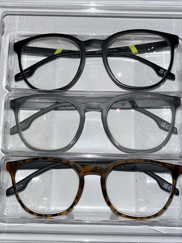 Body Glove Mens Readers Reading Glasses +2.00 Black Gray Brown Round Circular gallery
