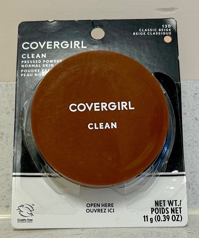 COVERGIRL CLEAN PRESSED POWDER 130 CLASSIC BEIGE ORIGINAL TALC