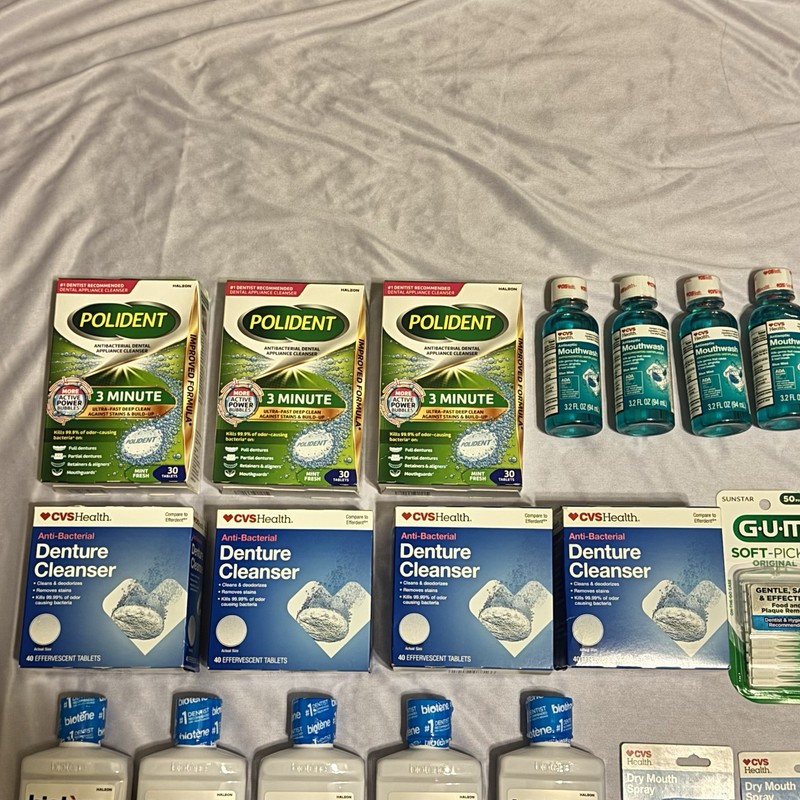 Bulk Stockpile Lot 66 Pcs Oral Care Biotene Dry Mouth Crest Colgate Rinse Floss gallery