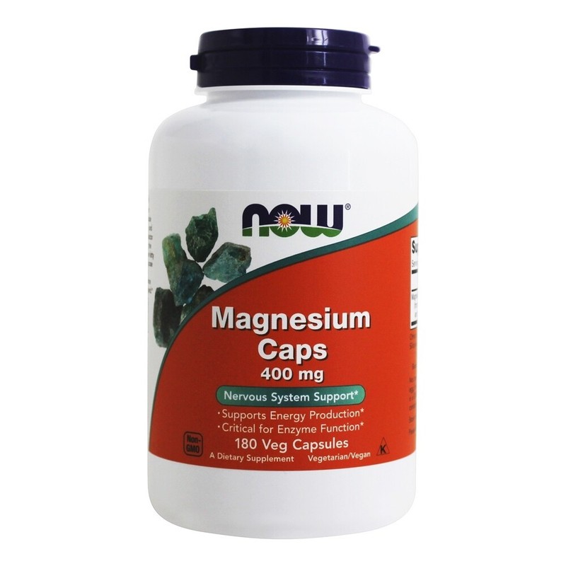 NOW Foods Magnesium 400 mg., 180 Capsules