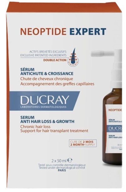 Ducray Neoptide Expert Hair Serum 2 x 50 mL Density Care for Men & Women