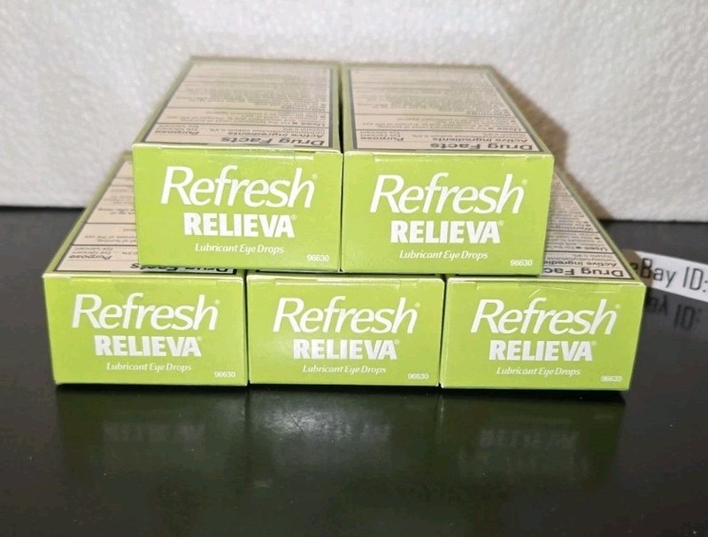 5 Box Lot REFRESH RELIEVA Lubricant Eye Drops 0.33 oz 10mL EXP 11/2024-12/2024 gallery