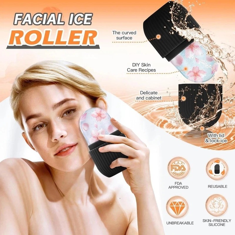 Ice Roller for Face & Eyes, Silicone Facial Massage Cube, Skin Care Beauty Tool gallery
