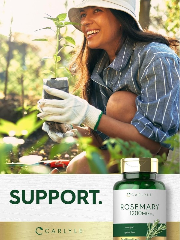 Rosemary Capsules | 1200Mg | 200 Count | Non-Gmo & Gluten Free Extract gallery