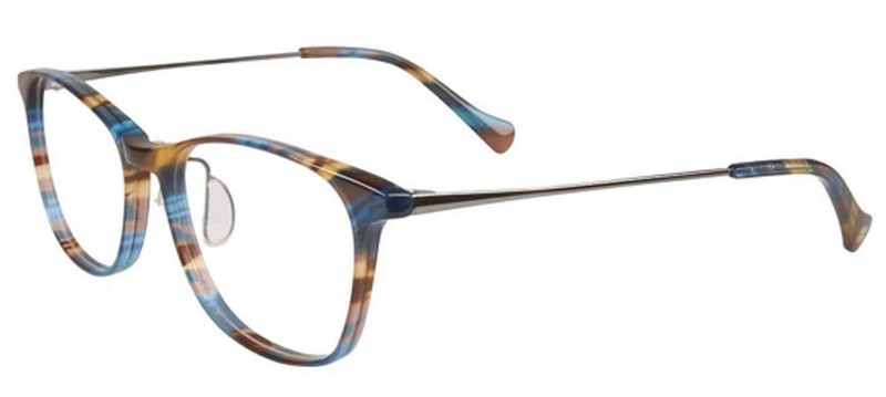 Eyeglasses Lucky Brand D 510 BLB Blue Brown/Clear Demo Lens