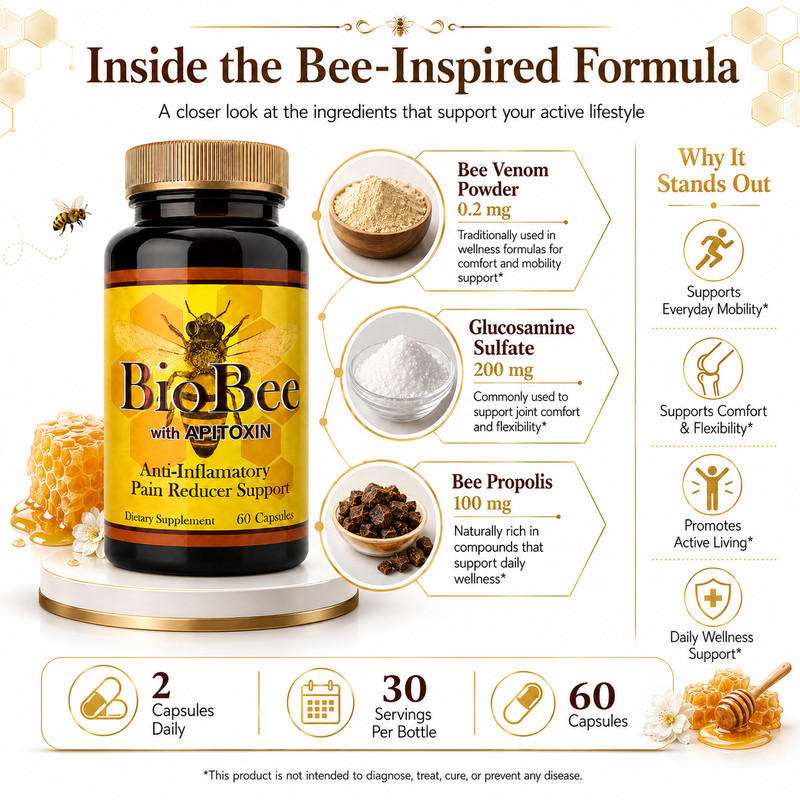 BIOBEE 3 anti-inflamatory Extracts Arthritis support abeemed dolor bee gallery