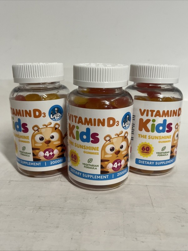 3x DR. MORITZ Vitamin D Gummies 2000 IU 60ct (180 Total) Exp 3/27