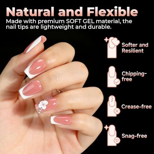 Nail Tips Short Square, Pre-buff Matte Gel Nails Tips Short C-Short Square gallery