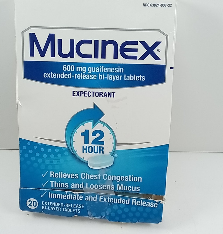 MUCINEX 20 EXTENDED RELEASE BI-LAYER TABLETS BB DATE 10/2027