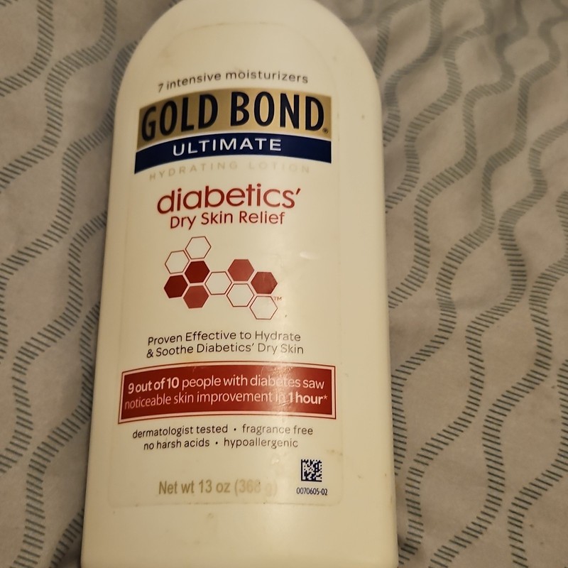 Gold Bond Ultimate Diabetics’ Dry Skin Relief Lotion, Fragrance Free, 13 oz