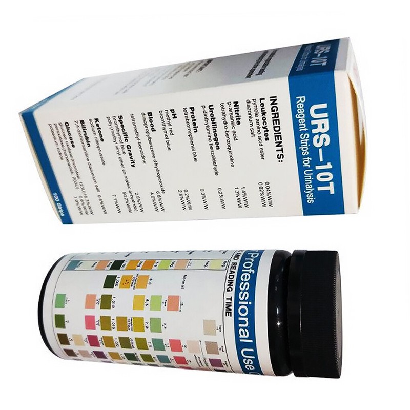 100pcs Urine Test Strips Urinalysis Reagent Paper URS-10T Value Test Stripes gallery
