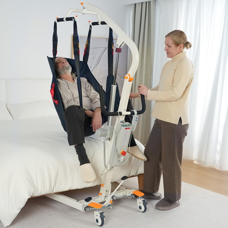 Upgrade Foldable Electric Patient Lift, Medical Transfer, 440LBS, AY02 gallery