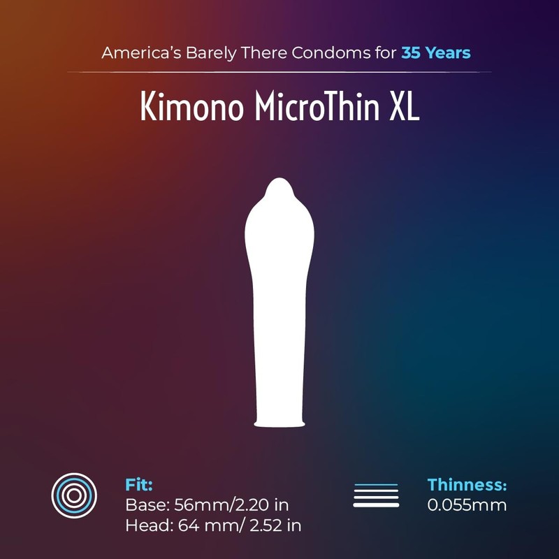 Kimono MicroThin XL Pack of 12 - Ultra Thin Lubricated Condoms, Natural Latex... gallery