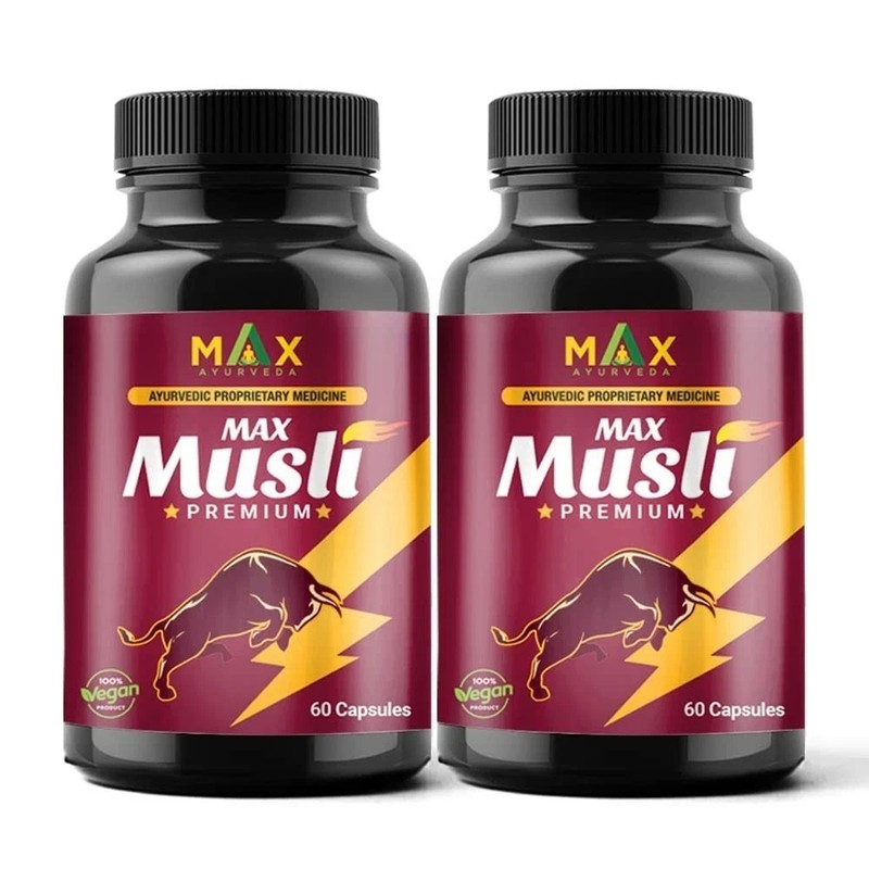 Max Ayurveda Max Musli Premium Capsules, 60 Capsules Each Set Of 2