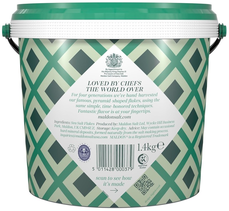 Organic Maldon Sea Salt Flakes, 3.1 lb Tub – Perfect for All Culinary Creations gallery