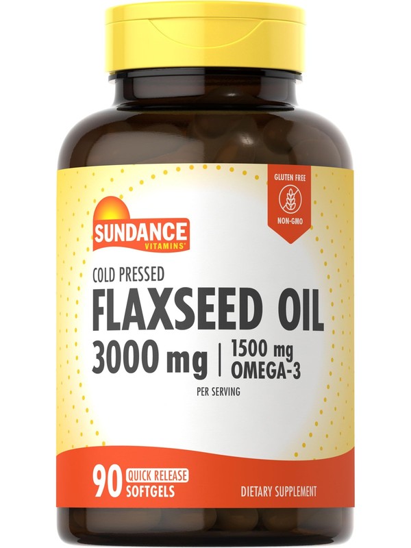 Flaxseed Oil 3000mg | 90 Softgels | with 1500mg Omega-3 | Cold Pressed | Non-…