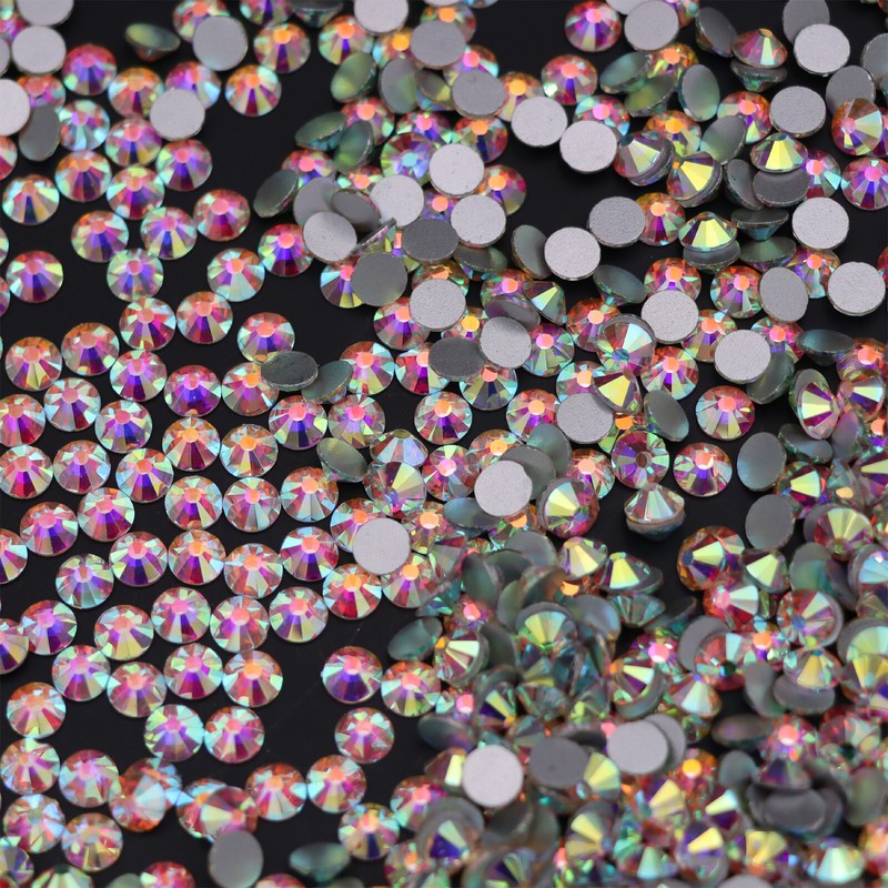 SS3-SS50 Glitter Crystal AB Nail Art Rhinestones Non Hot Fix FlatBack Stones gallery