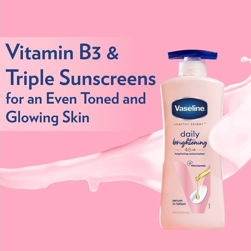 Vaseline Healthy Daily Brightening Moisturizer Sun Protection Body Lotion 400ml gallery