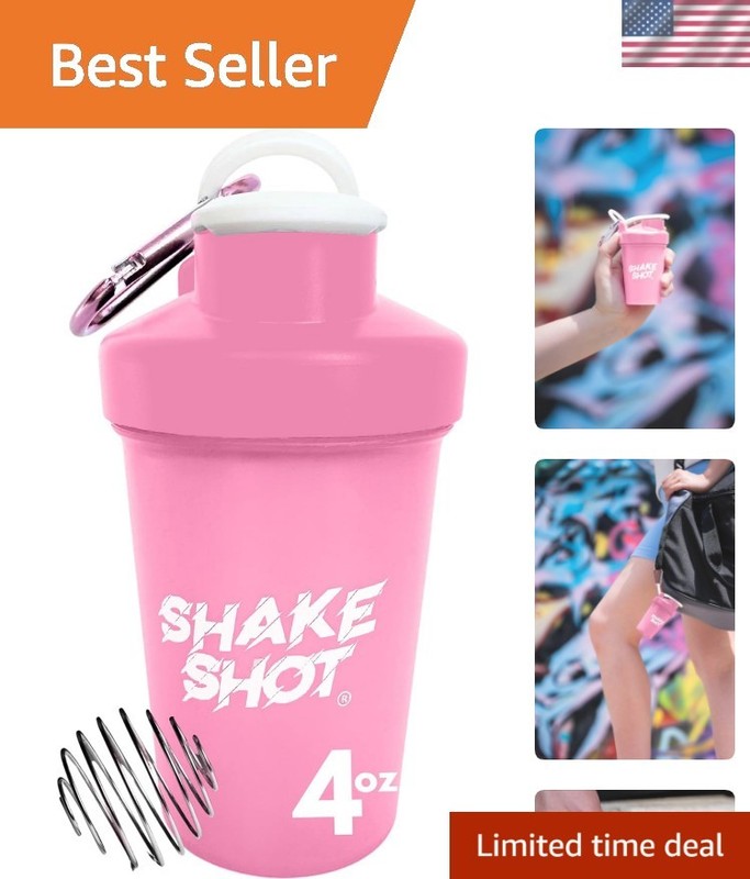 Lightweight Leak-Proof Pink 4oz Mini Shaker – Ideal for Small Scoop Supplements