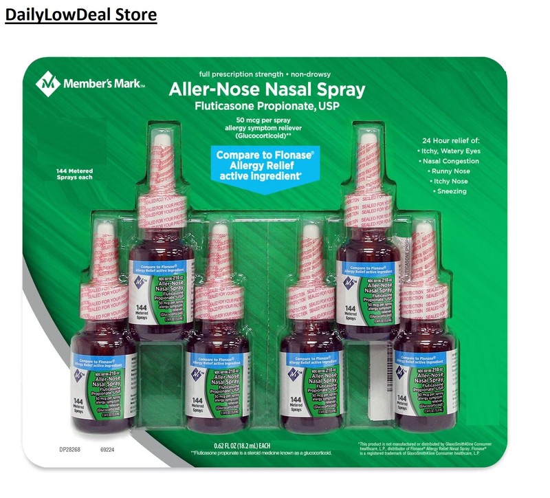 Member's Mark 50mcg Aller-Nose Fluticasone Propionate Nasal Spray 0.62 fl E:2025