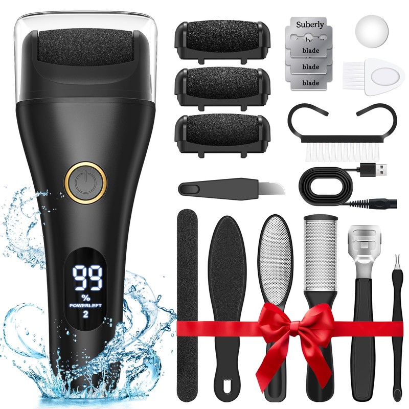 Electric Foot File 16 in 1 Pedicure Kit – 3 Speed IPX7 Waterproof Care