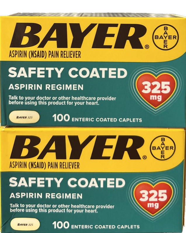 Bayer Pain Reliever 325mg & Fever Reducer Tablets 200 Count EXP 6/2027